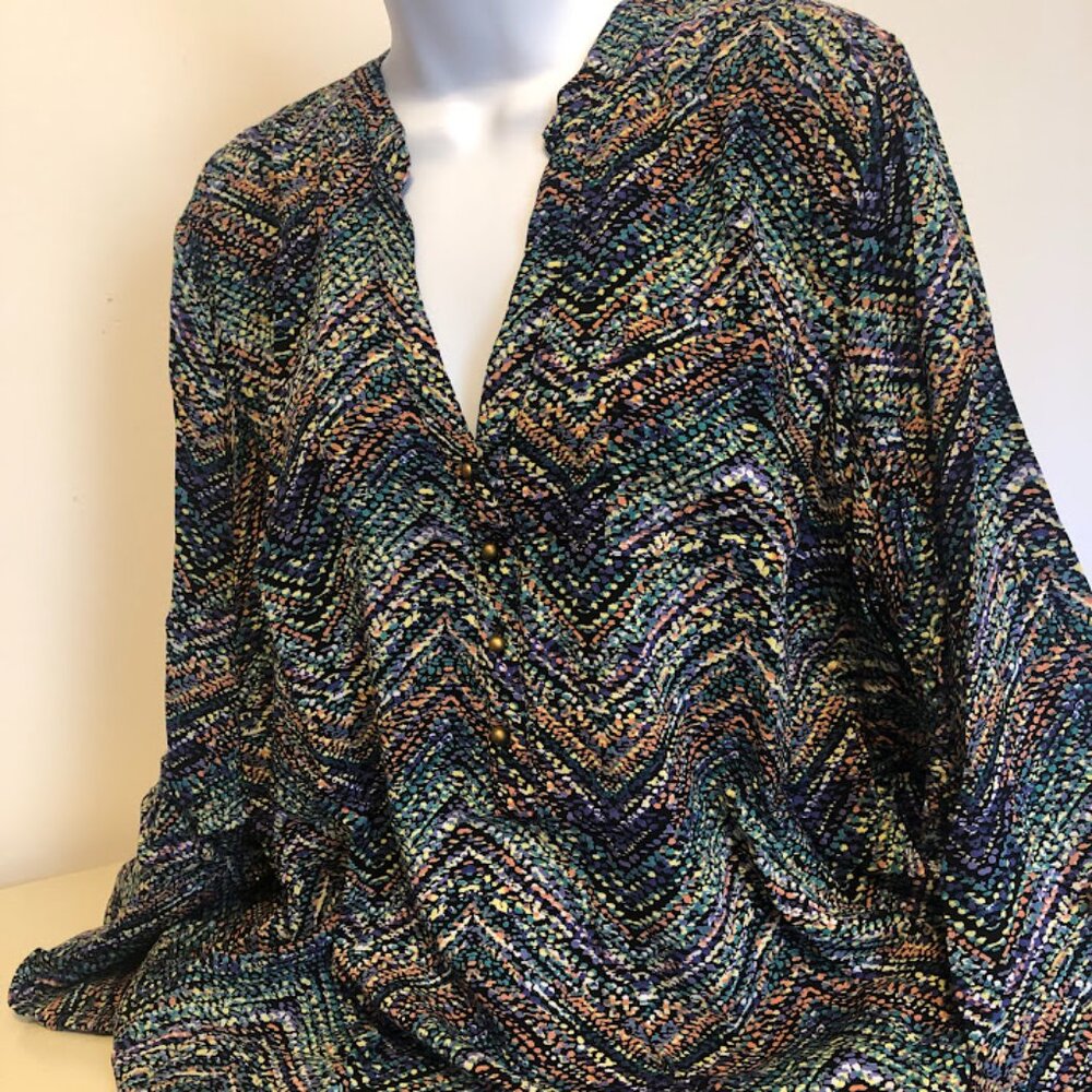 Cato Fashions Tunic Top Size 22/24W - Multicolored abstract design - Picture 2 of 14